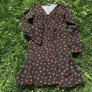VTG Fall Print Dress